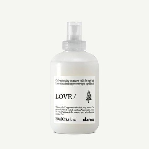 Живильне молочко для кучерявого волосся з термозахистом, Love curl protective milk, Davines 70122 фото