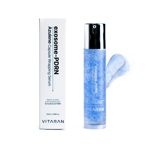 Сироватка з азуленом, екзосомами та ПДРН, exosome-PDRN Azulene Capsule Wrapping Serum, Vitaran Vitaranserum фото