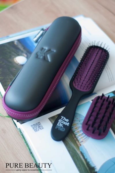 Набір для розчісування волосся The Knot dr,  PhD KIT Ebony Cabernet / бордовий KDDK101 фото