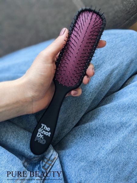 Набір для розчісування волосся The Knot dr,  PhD KIT Ebony Cabernet / бордовий KDDK101 фото