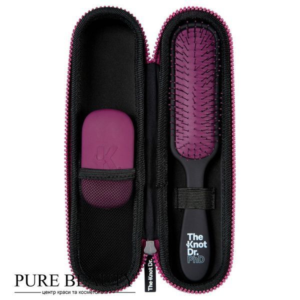 Набір для розчісування волосся The Knot dr,  PhD KIT Ebony Cabernet / бордовий KDDK101 фото