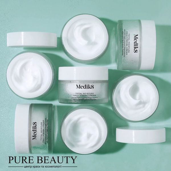 Щоденний крем для глибокого зволоження шкіри миттєвої дії,Total moisture daily facial cream, Medik8 P11379 фото