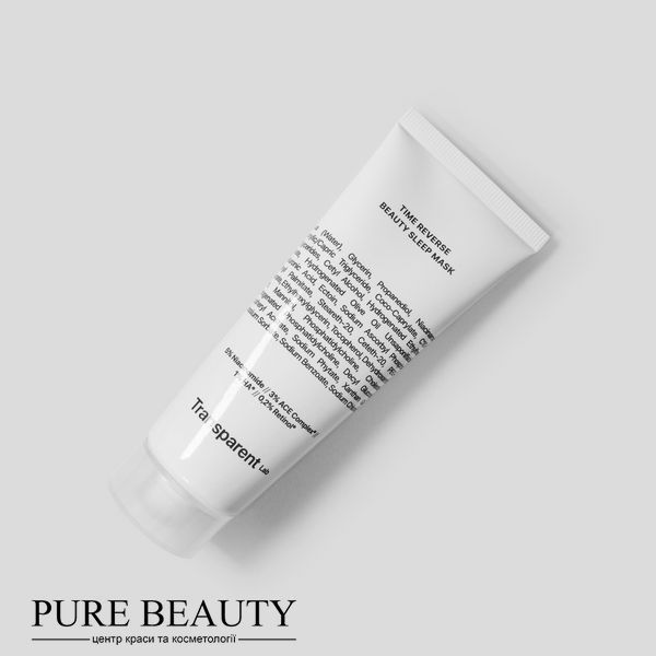 Нічна антивікова маска, Time reverse beauty sleep mask, TRANSPARENT-LAB 43210 фото