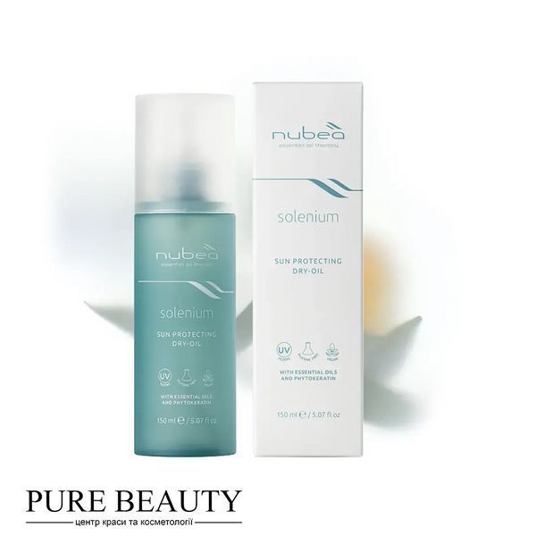 Двофазний захисний флюїд для скальпу з SPF20, Sun scalp protecting bi-fluid oil Solenium, Nubea 27004 фото