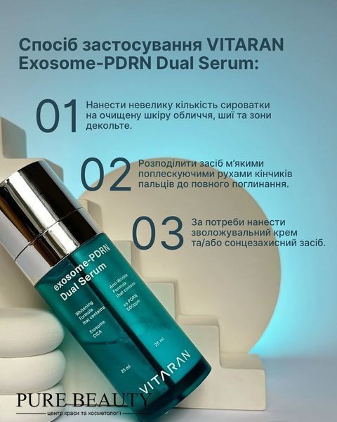 Подвійна сироватка з екзосомами та ПДРН Exosome -PDRN dual serum, Vitaran Vitaran013 фото