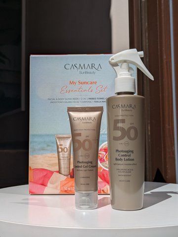 Набір сонцезахистів для обличчя та тіла - крем-гель SPF50 + лосьйон SPF50, Sun Beauty, Casmara AL2602 фото