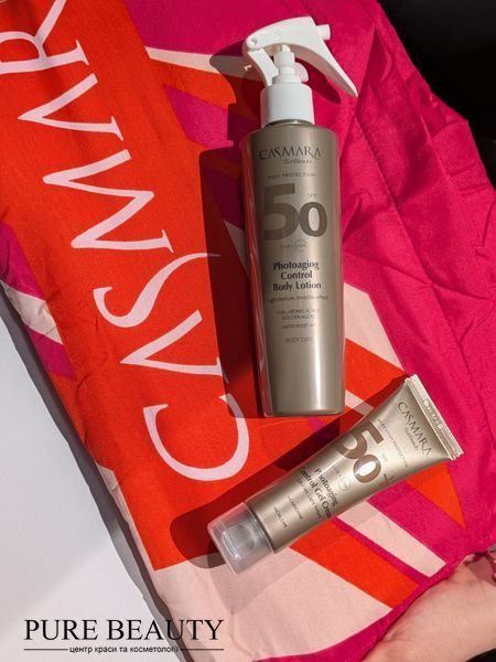Набір сонцезахистів для обличчя та тіла - крем-гель SPF50 + лосьйон SPF50, Sun Beauty, Casmara AL2602 фото