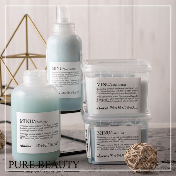 Minu Conditioner, кондиціонер для блиску та збереження косметичного кольору волосся, Davines 75113 фото