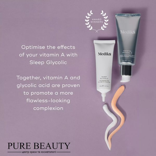 Нічна сироватка з АНА для пілінгу в домашніх умовах, Sleep glycolic, Medik8 P09005 фото