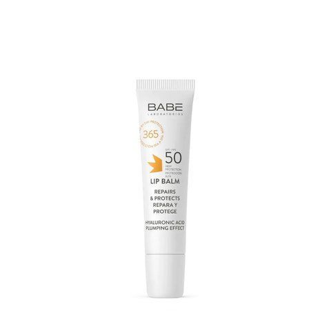 Бальзам для губ прозорий з гіалуроновою кислотою та пептидами spf 50, Babe 8436571632166 фото