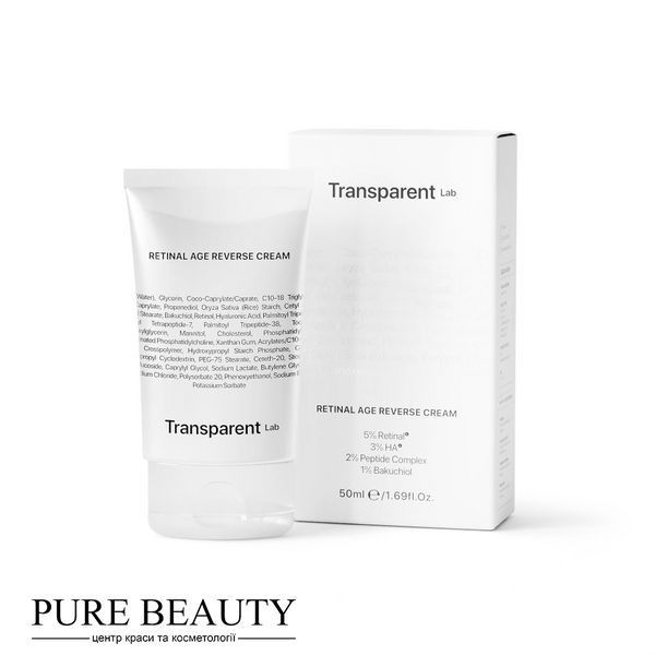 Крем для обличчя проти старіння, Retinal age reverse cream, Transparent-Lab  43402 фото