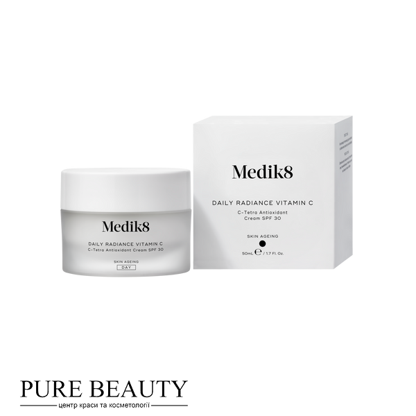 Антиоксидантний зволожувальний крем C-Tetra з SPF 30, Daily radiance vitamin C, Medik8  P08892 фото