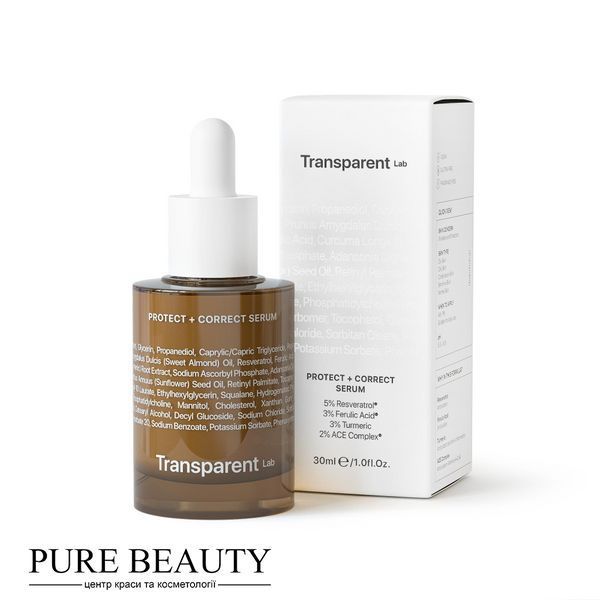 Антиоксидантна сироватка, PROTECT + CORRECT SERUM TRANSPARENT-LAB 43217 фото
